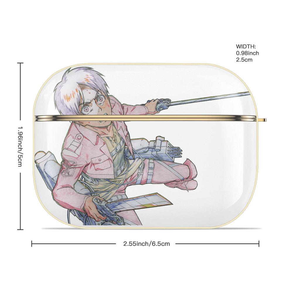 進撃の巨人 エレン･イェーガー Attack on Titan Eren Jäger 【AirPods Pro用】ハードシェル保護ケース｜耐衝撃・防指紋・カラビナ付き商品仕様