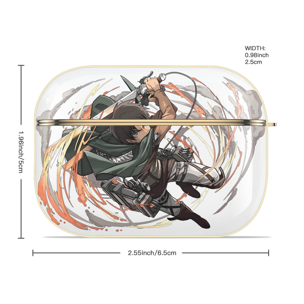 進撃の巨人 エレン･イェーガー Attack on Titan Eren Jäger 【AirPods Pro用】ハードシェル保護ケース｜耐衝撃・防指紋・カラビナ付き商品仕様