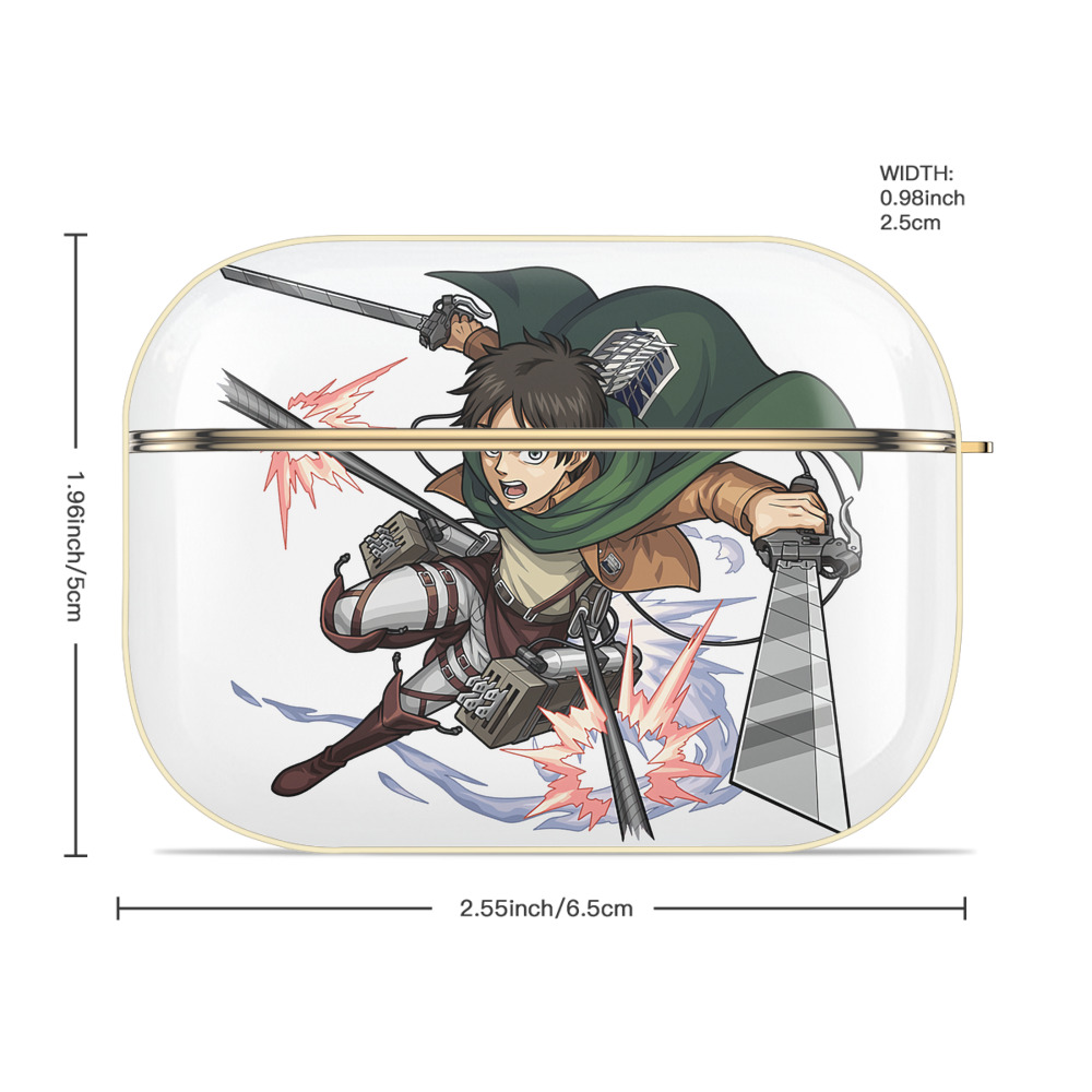 進撃の巨人 エレン･イェーガー Attack on Titan Eren Jäger 【AirPods Pro用】ハードシェル保護ケース｜耐衝撃・防指紋・カラビナ付き商品仕様