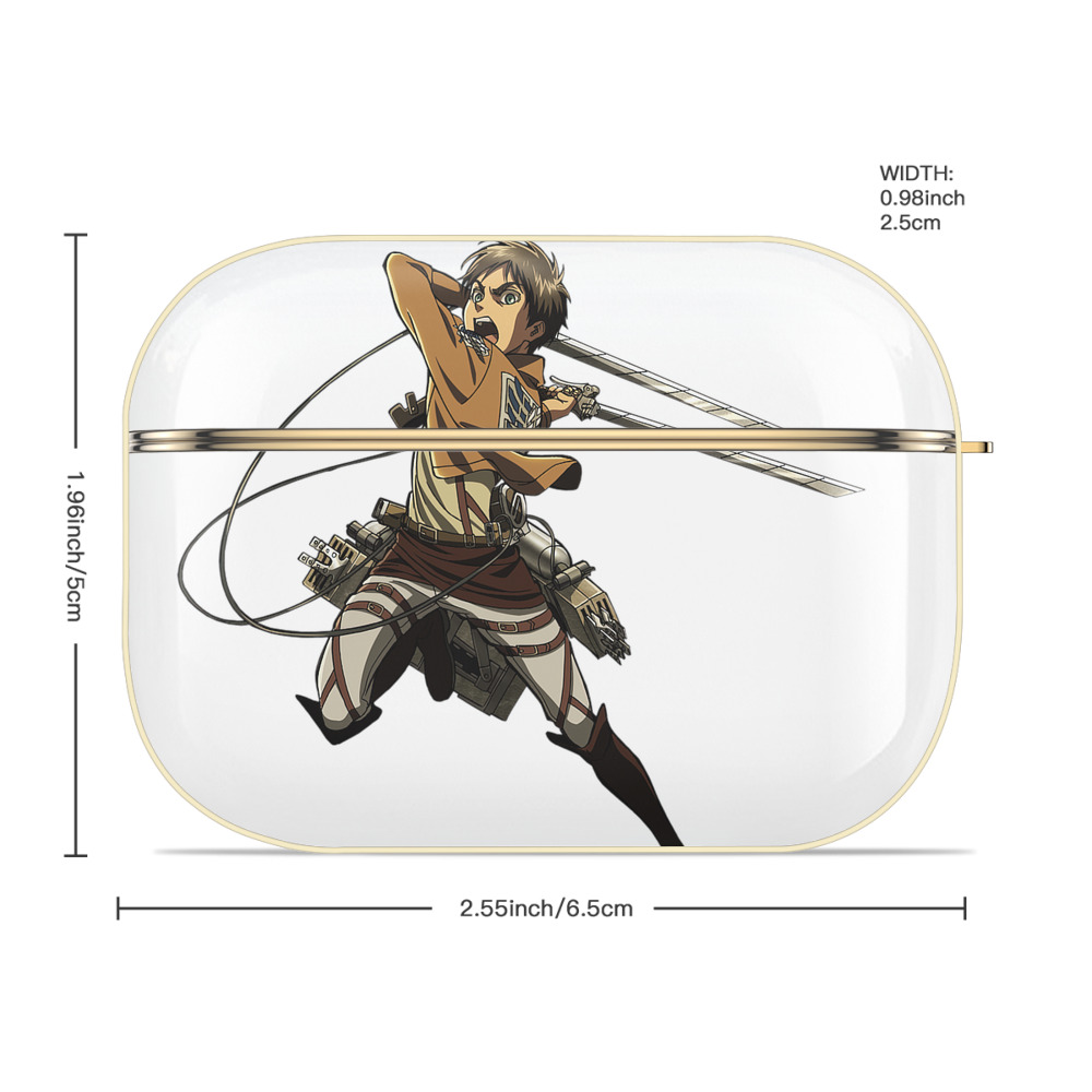 進撃の巨人 エレン･イェーガー Attack on Titan Eren Jäger 【AirPods Pro用】ハードシェル保護ケース｜耐衝撃・防指紋・カラビナ付き商品仕様