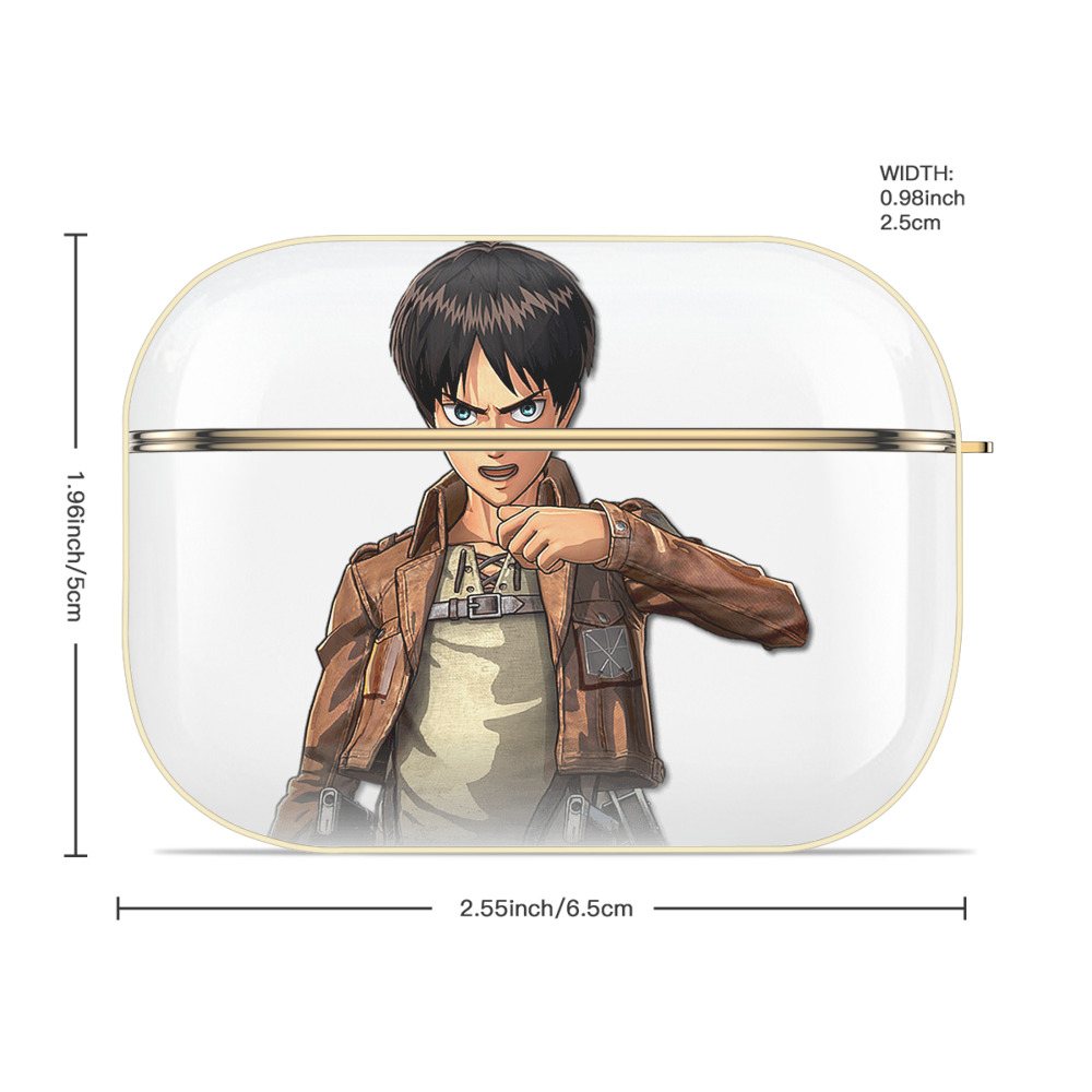 進撃の巨人 エレン･イェーガー Attack on Titan Eren Jäger 【AirPods Pro用】ハードシェル保護ケース｜耐衝撃・防指紋・カラビナ付き商品仕様