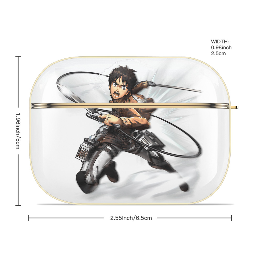 進撃の巨人 エレン･イェーガー Attack on Titan Eren Jäger 【AirPods Pro用】ハードシェル保護ケース｜耐衝撃・防指紋・カラビナ付き商品仕様
