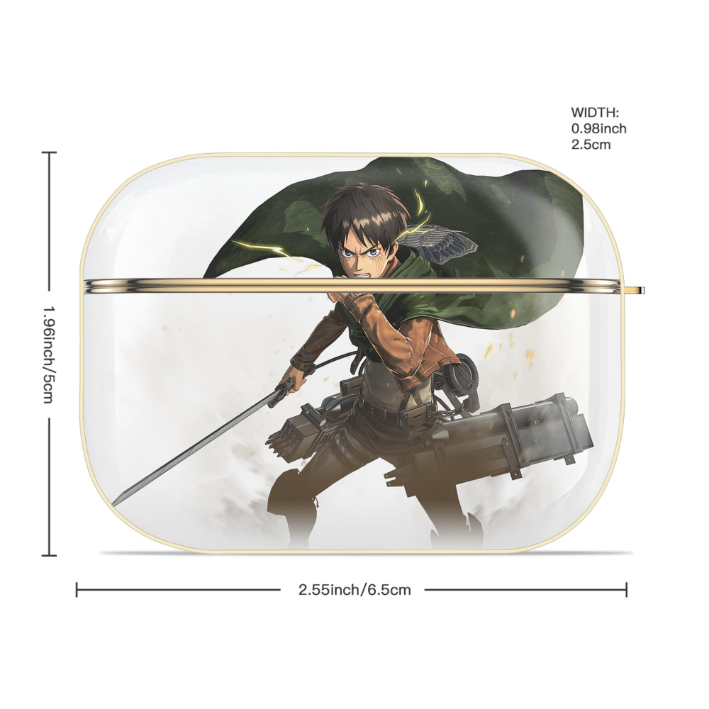 進撃の巨人 エレン･イェーガー Attack on Titan Eren Jäger 【AirPods Pro用】ハードシェル保護ケース｜耐衝撃・防指紋・カラビナ付き商品仕様
