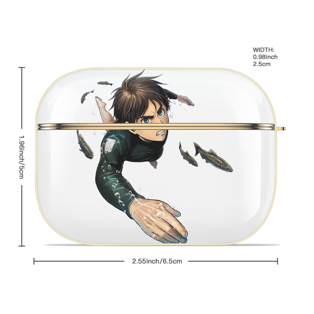 進撃の巨人 エレン･イェーガー Attack on Titan Eren Jäger 【AirPods Pro用】ハードシェル保護ケース｜耐衝撃・防指紋・カラビナ付き商品仕様