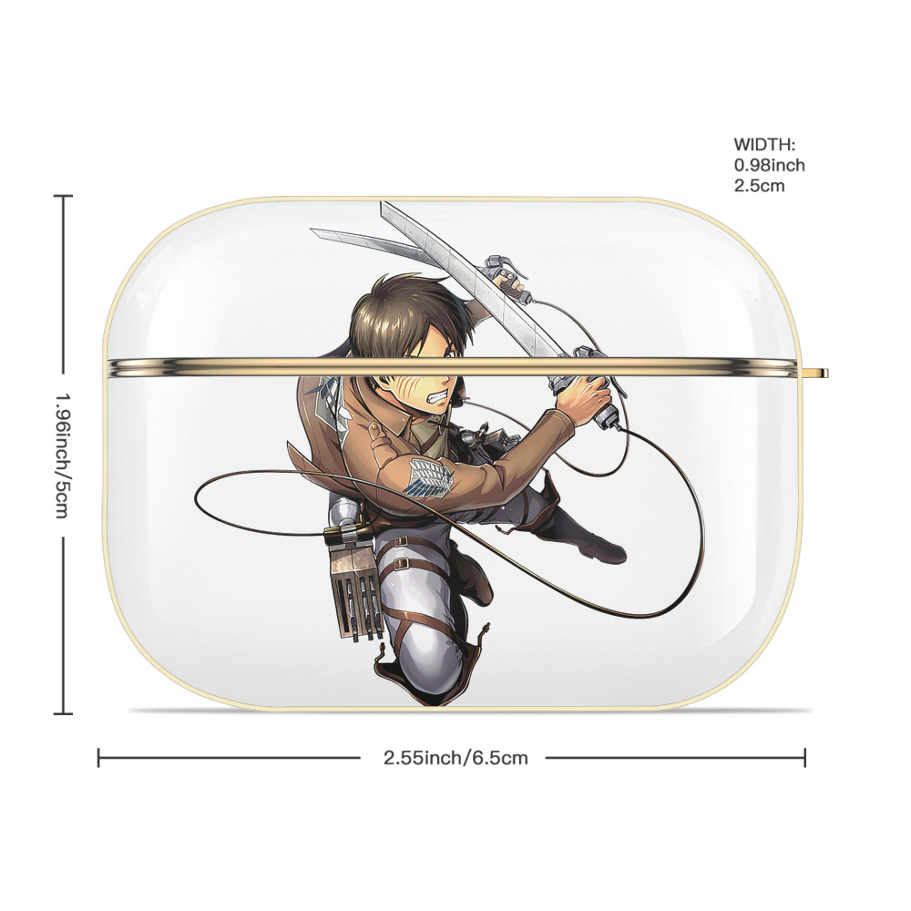 進撃の巨人 エレン･イェーガー Attack on Titan Eren Jäger 【AirPods Pro用】ハードシェル保護ケース｜耐衝撃・防指紋・カラビナ付き商品仕様