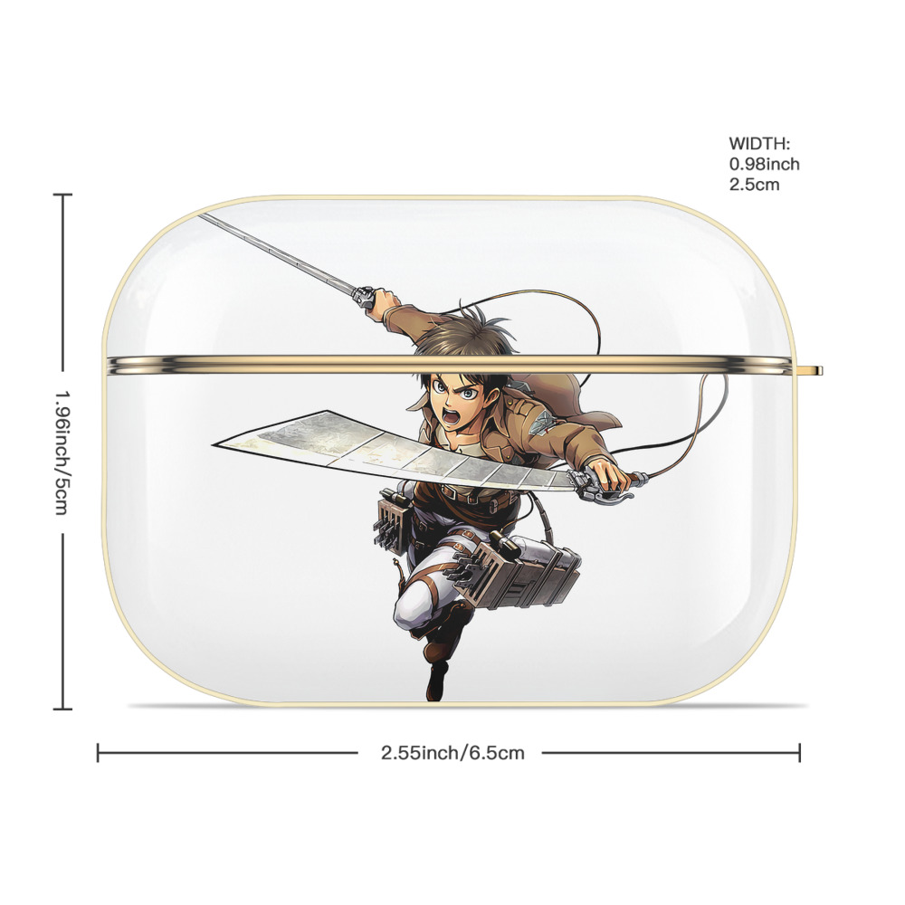 進撃の巨人 エレン･イェーガー Attack on Titan Eren Jäger 【AirPods Pro用】ハードシェル保護ケース｜耐衝撃・防指紋・カラビナ付き商品仕様