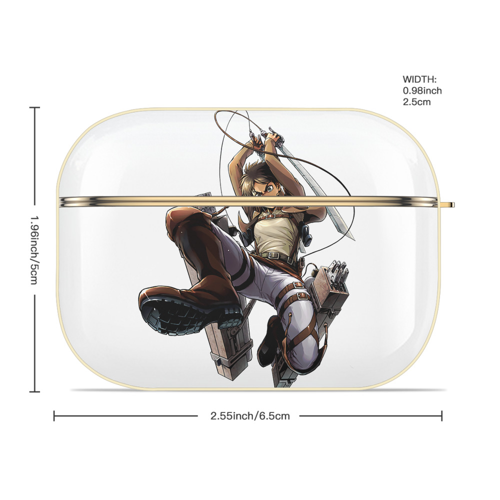 進撃の巨人 エレン･イェーガー Attack on Titan Eren Jäger 【AirPods Pro用】ハードシェル保護ケース｜耐衝撃・防指紋・カラビナ付き商品仕様