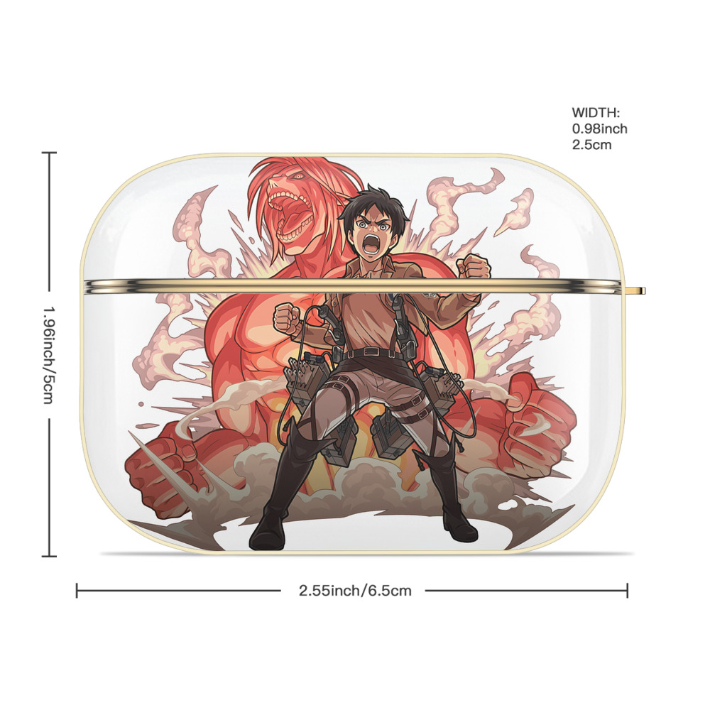 進撃の巨人 エレン･イェーガー Attack on Titan Eren Jäger 【AirPods Pro用】ハードシェル保護ケース｜耐衝撃・防指紋・カラビナ付き商品仕様