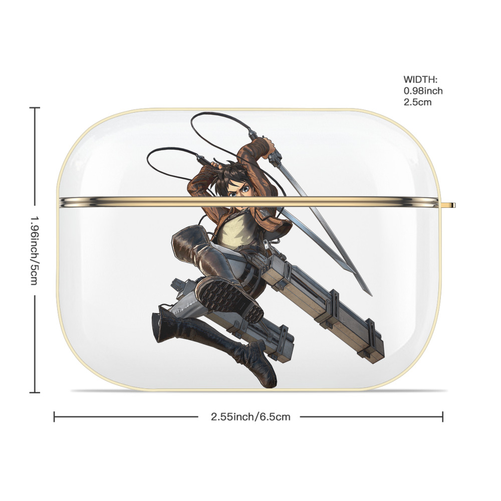 進撃の巨人 エレン･イェーガー Attack on Titan Eren Jäger 【AirPods Pro用】ハードシェル保護ケース｜耐衝撃・防指紋・カラビナ付き商品仕様
