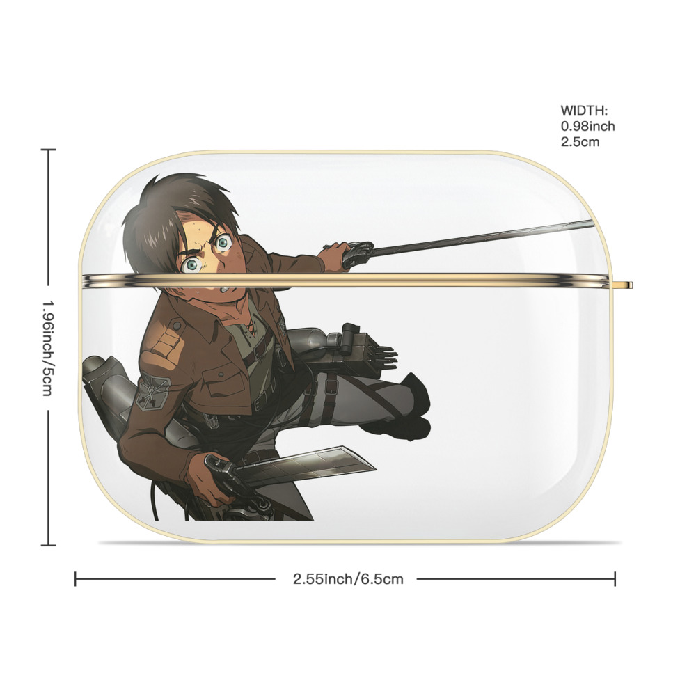 進撃の巨人 エレン･イェーガー Attack on Titan Eren Jäger 【AirPods Pro用】ハードシェル保護ケース｜耐衝撃・防指紋・カラビナ付き商品仕様