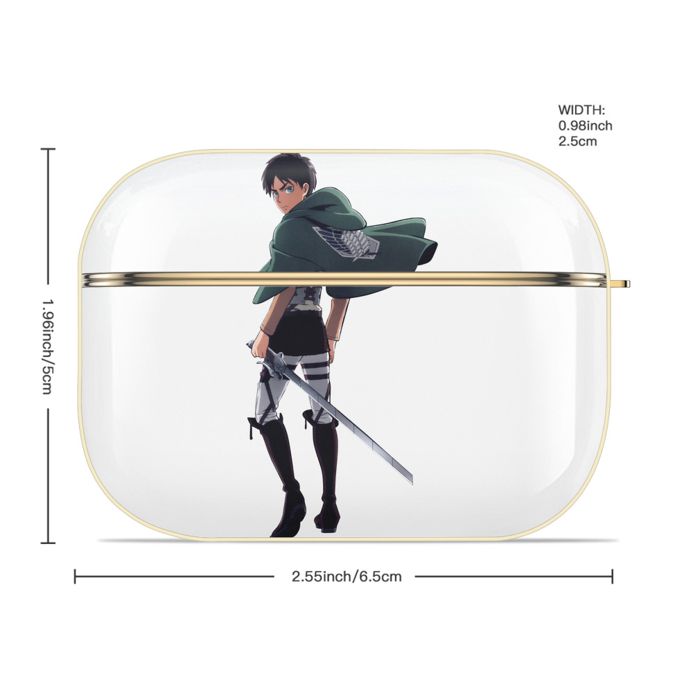 進撃の巨人 エレン･イェーガー Attack on Titan Eren Jäger 【AirPods Pro用】ハードシェル保護ケース｜耐衝撃・防指紋・カラビナ付き商品仕様