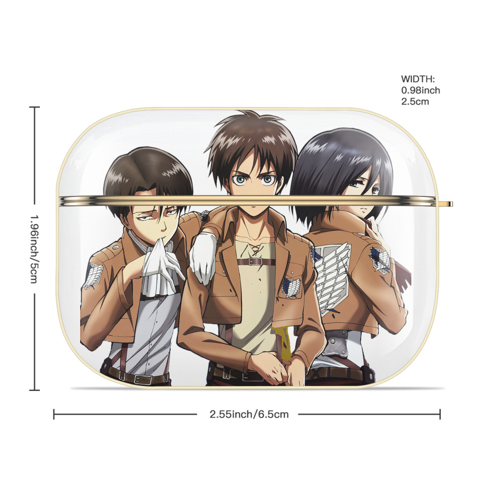 進撃の巨人 エレン･イェーガー Attack on Titan Eren Jäger 【AirPods Pro用】ハードシェル保護ケース｜耐衝撃・防指紋・カラビナ付き商品仕様