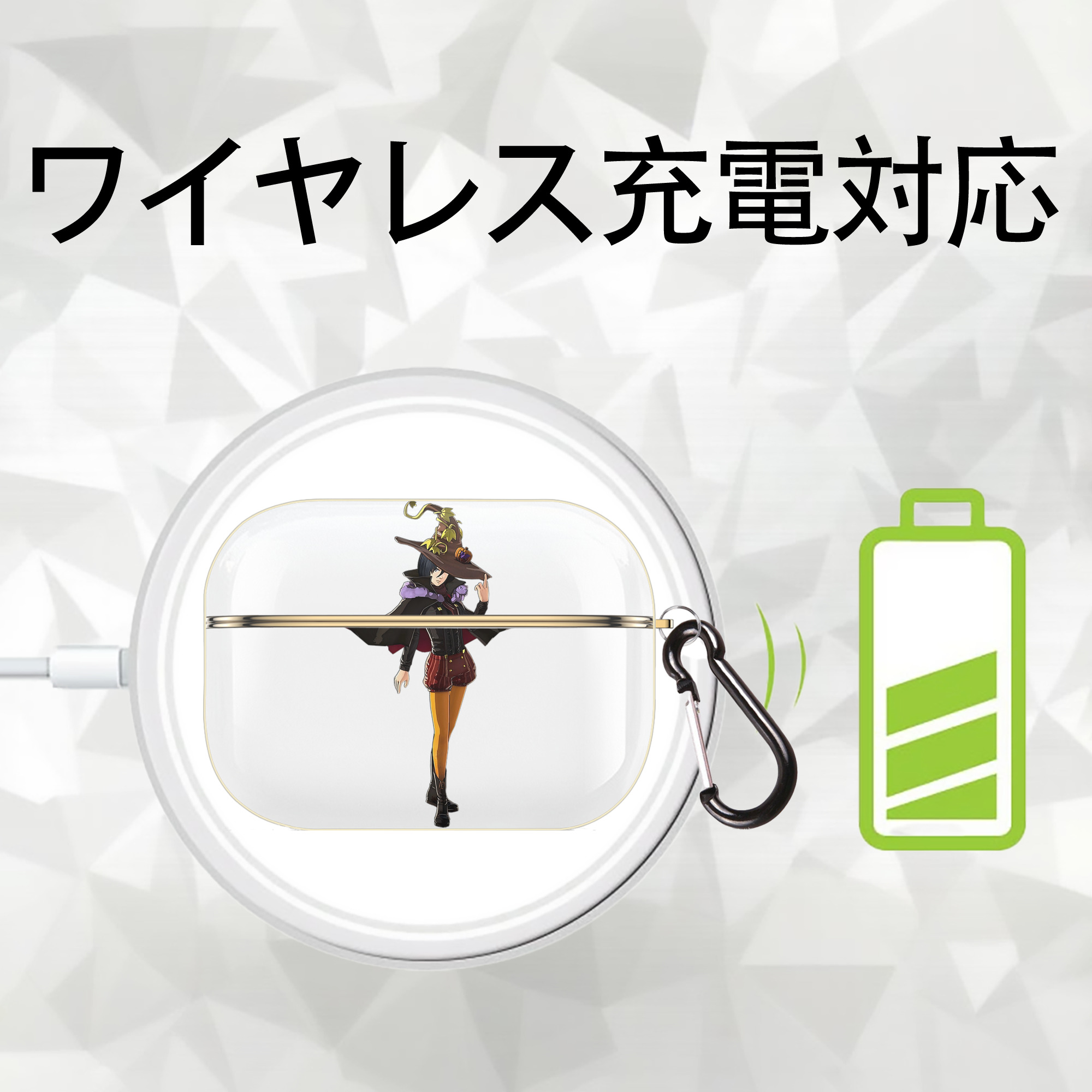 進撃の巨人 ミカサ·アッカーマン Attack on Titan Mikasa Ackerman 【AirPods Pro用】ハードシェル保護ケース｜耐衝撃・防指紋・カラビナ付き商品仕様