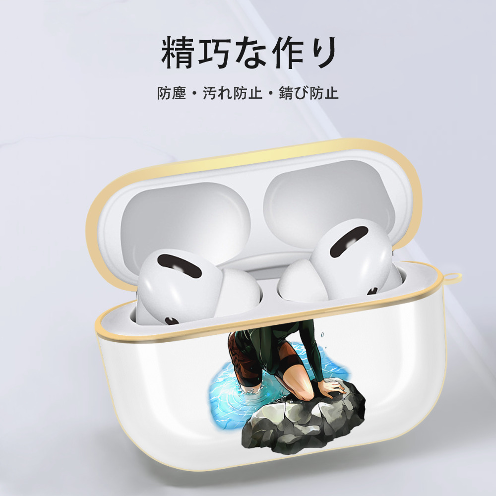 進撃の巨人 ミカサ·アッカーマン Attack on Titan Mikasa Ackerman 【AirPods Pro用】ハードシェル保護ケース｜耐衝撃・防指紋・カラビナ付き商品仕様