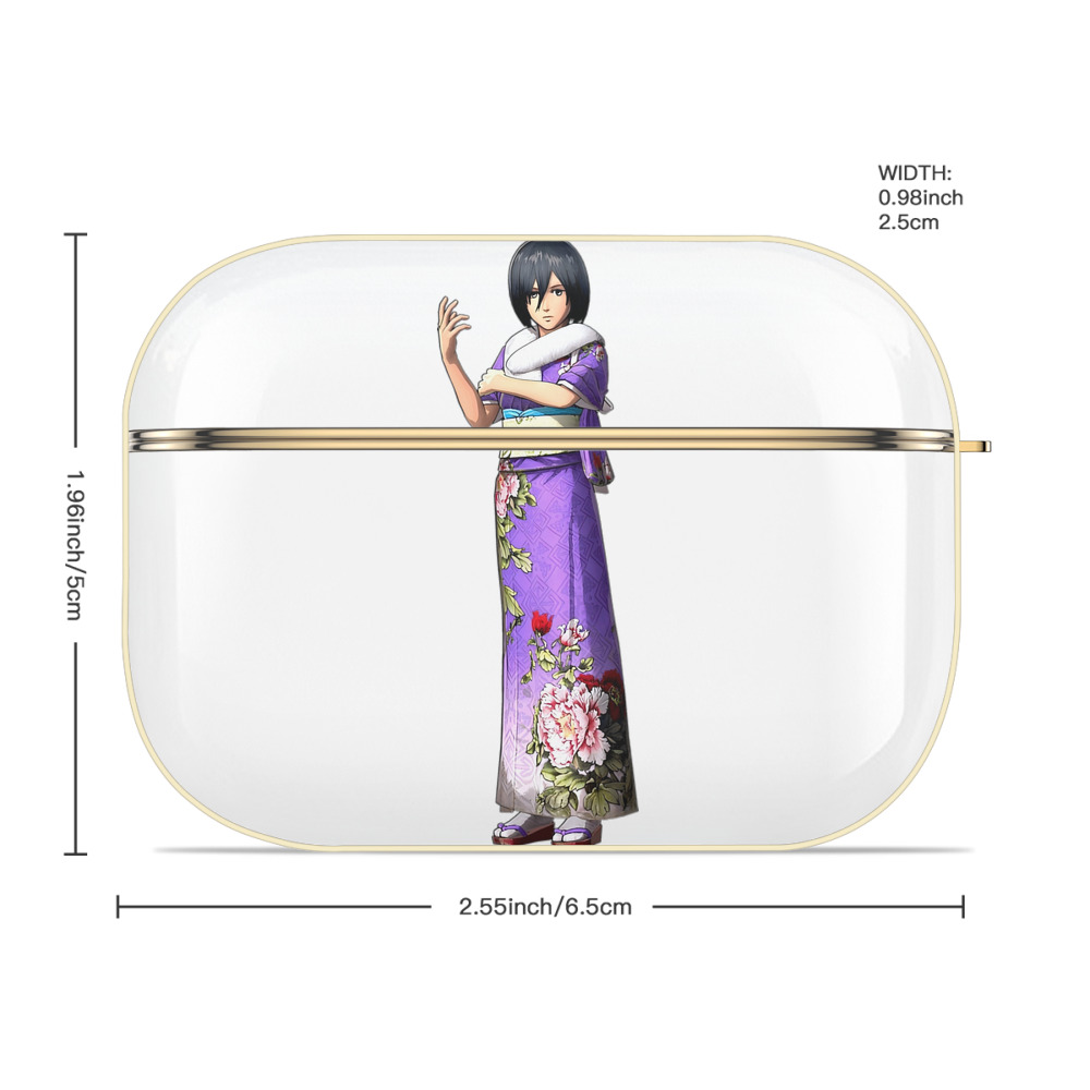 進撃の巨人 ミカサ·アッカーマン Attack on Titan Mikasa Ackerman 【AirPods Pro用】ハードシェル保護ケース｜耐衝撃・防指紋・カラビナ付き商品仕様