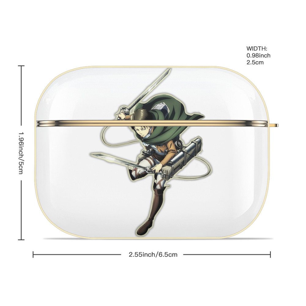 進撃の巨人 リヴァイ·アッカーマン Attack on Titan Levi Ackerman 【AirPods Pro用】ハードシェル保護ケース｜耐衝撃・防指紋・カラビナ付き商品仕様