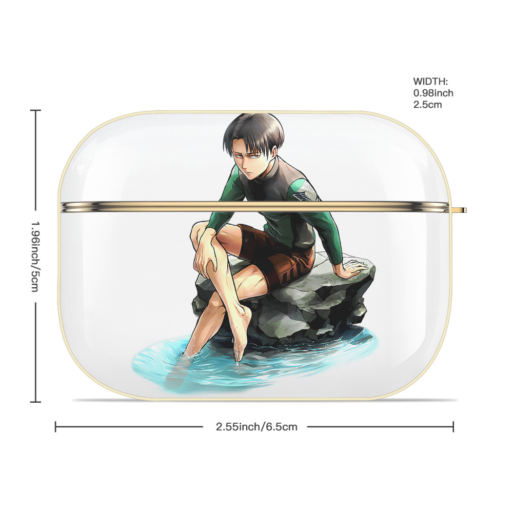 進撃の巨人 リヴァイ·アッカーマン Attack on Titan Levi Ackerman 【AirPods Pro用】ハードシェル保護ケース｜耐衝撃・防指紋・カラビナ付き商品仕様