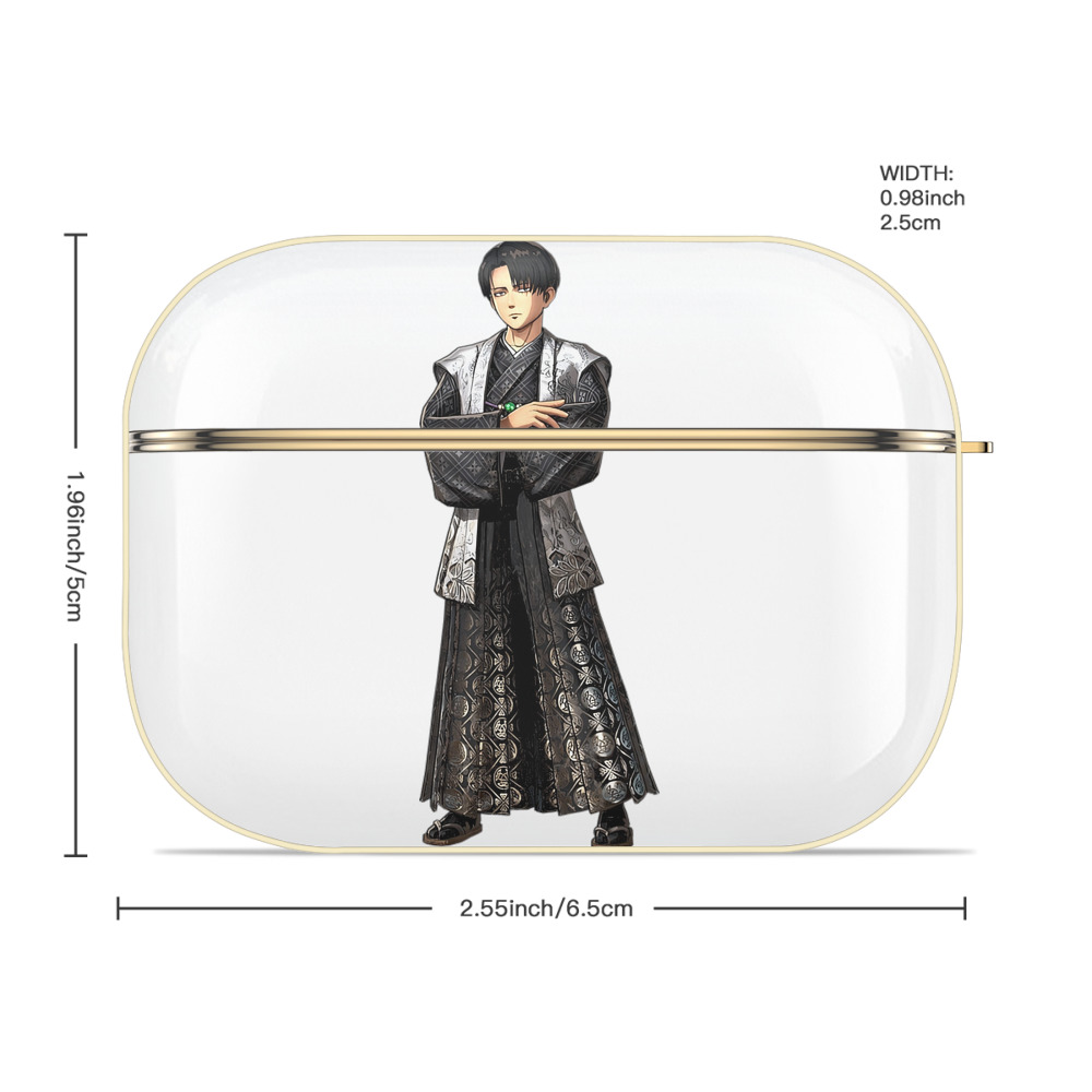 進撃の巨人 リヴァイ·アッカーマン Attack on Titan Levi Ackerman 【AirPods Pro用】ハードシェル保護ケース｜耐衝撃・防指紋・カラビナ付き商品仕様