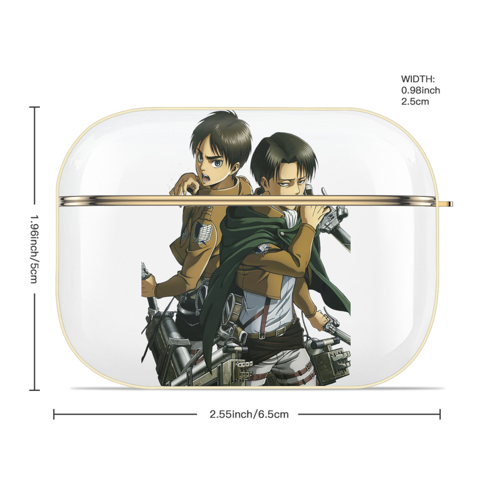 進撃の巨人 リヴァイ·アッカーマン Attack on Titan Levi Ackerman 【AirPods Pro用】ハードシェル保護ケース｜耐衝撃・防指紋・カラビナ付き商品仕様