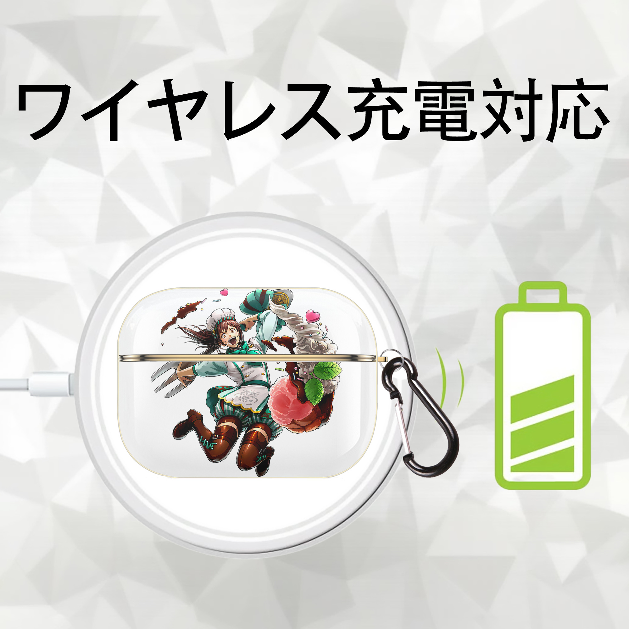 進撃の巨人 サシャ·ブラウス Attack on Titan Sasha Blaus 【AirPods Pro用】ハードシェル保護ケース｜耐衝撃・防指紋・カラビナ付き商品仕様