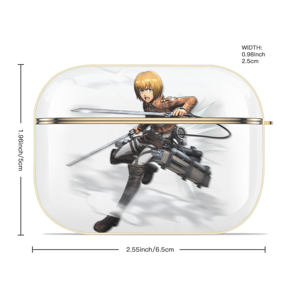進撃の巨人 アルミン·アルレルト Attack on Titan Armin Arlert 【AirPods Pro用】ハードシェル保護ケース｜耐衝撃・防指紋・カラビナ付き商品仕様