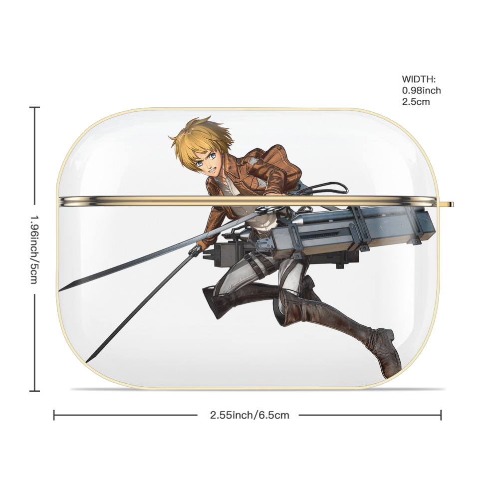 進撃の巨人 アルミン·アルレルト Attack on Titan Armin Arlert 【AirPods Pro用】ハードシェル保護ケース｜耐衝撃・防指紋・カラビナ付き商品仕様