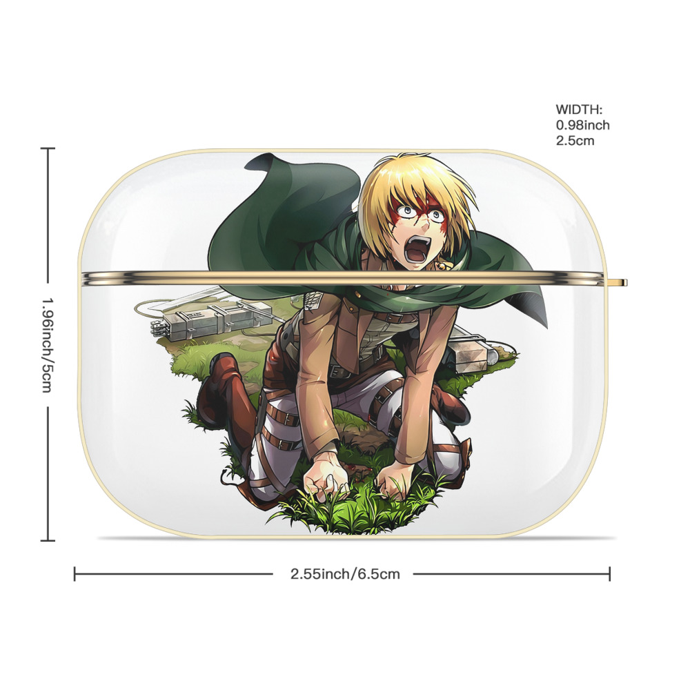 進撃の巨人 アルミン·アルレルト Attack on Titan Armin Arlert 【AirPods Pro用】ハードシェル保護ケース｜耐衝撃・防指紋・カラビナ付き商品仕様
