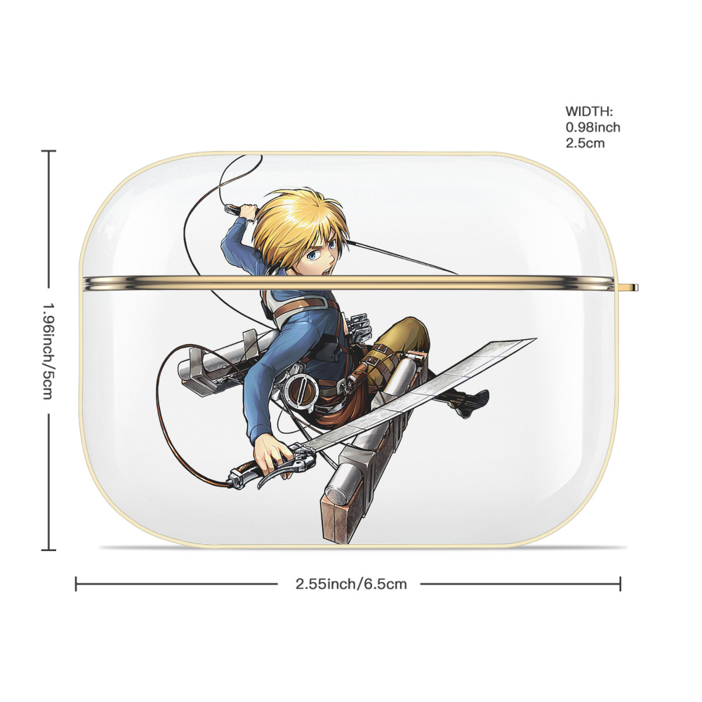 進撃の巨人 アルミン·アルレルト Attack on Titan Armin Arlert 【AirPods Pro用】ハードシェル保護ケース｜耐衝撃・防指紋・カラビナ付き商品仕様