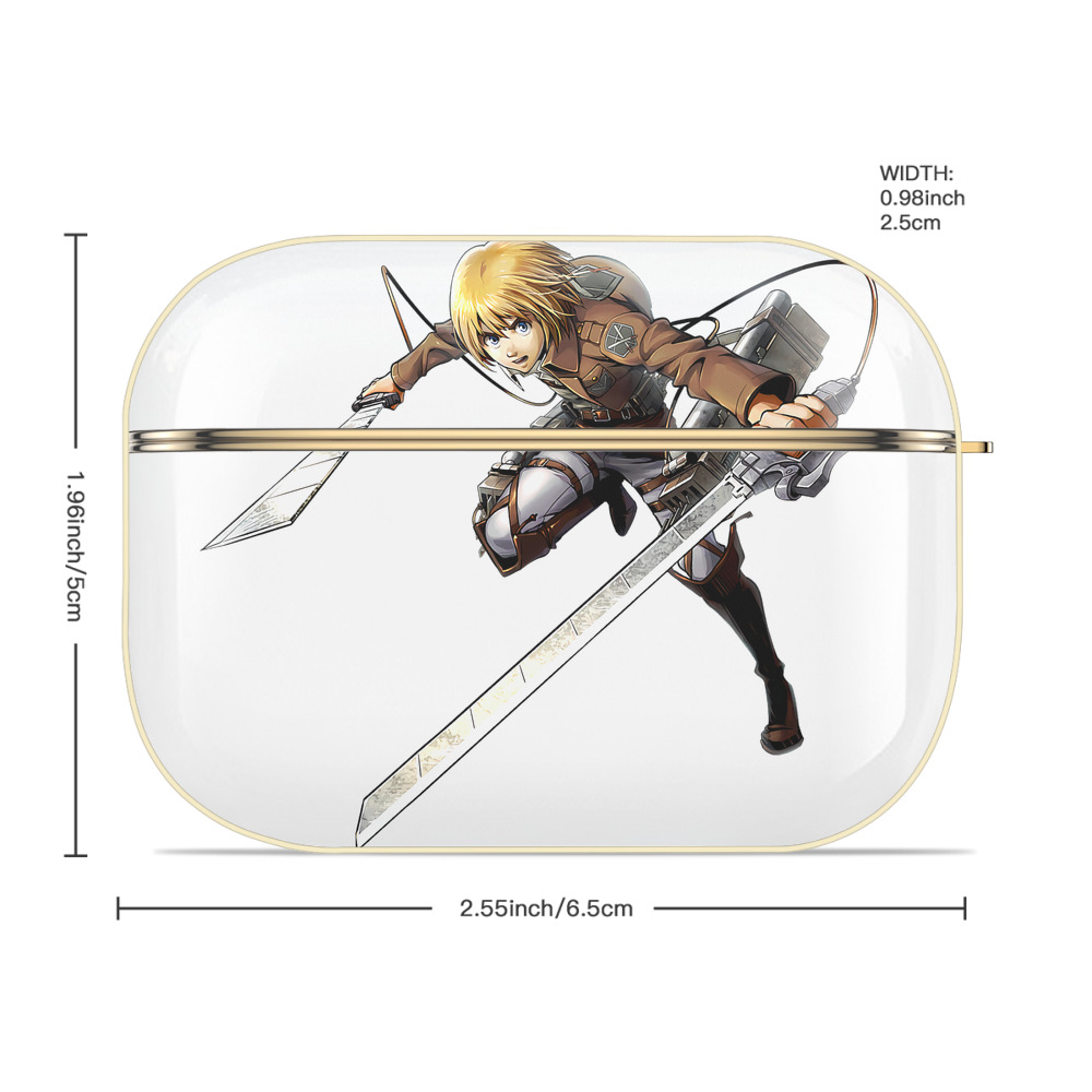 進撃の巨人 アルミン·アルレルト Attack on Titan Armin Arlert 【AirPods Pro用】ハードシェル保護ケース｜耐衝撃・防指紋・カラビナ付き商品仕様