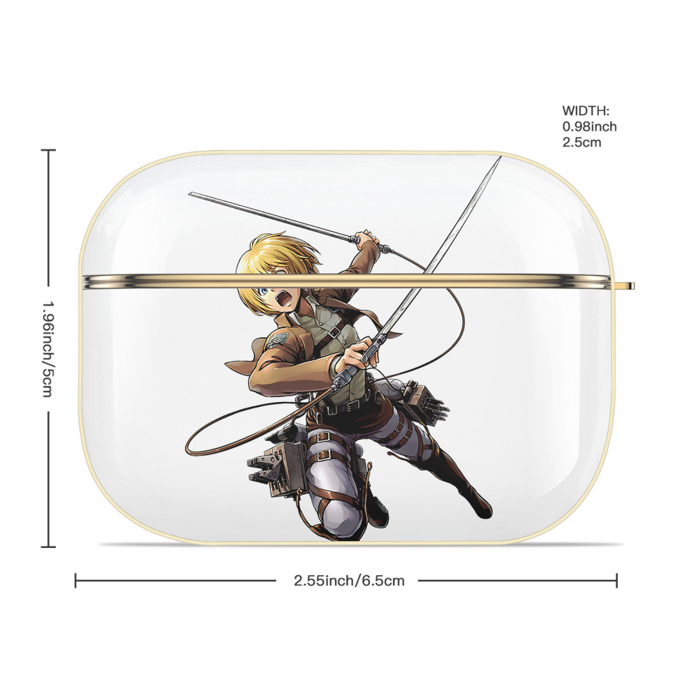 進撃の巨人 アルミン·アルレルト Attack on Titan Armin Arlert 【AirPods Pro用】ハードシェル保護ケース｜耐衝撃・防指紋・カラビナ付き商品仕様