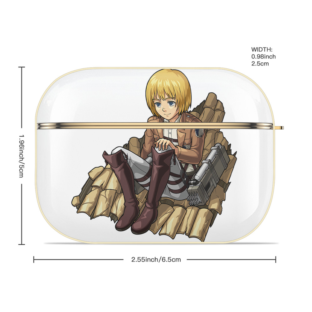 進撃の巨人 アルミン·アルレルト Attack on Titan Armin Arlert 【AirPods Pro用】ハードシェル保護ケース｜耐衝撃・防指紋・カラビナ付き商品仕様