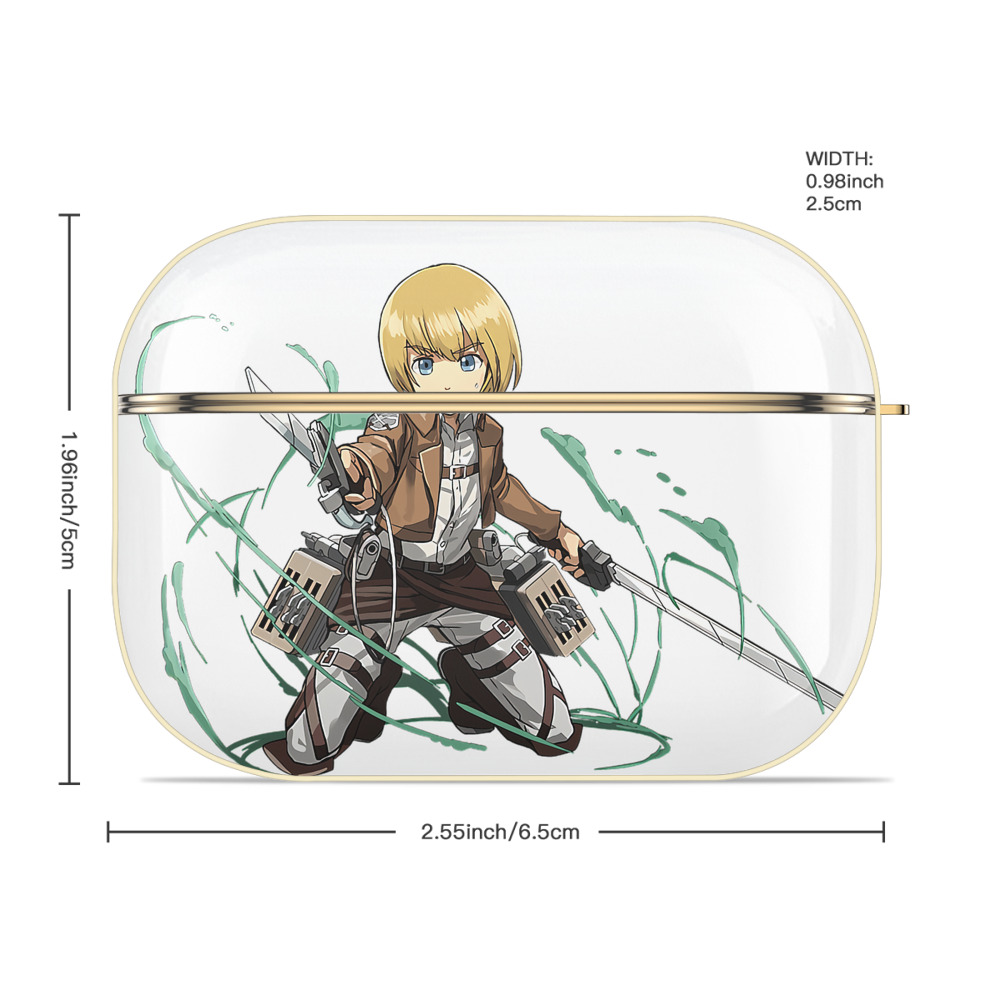 進撃の巨人 アルミン·アルレルト Attack on Titan Armin Arlert 【AirPods Pro用】ハードシェル保護ケース｜耐衝撃・防指紋・カラビナ付き商品仕様