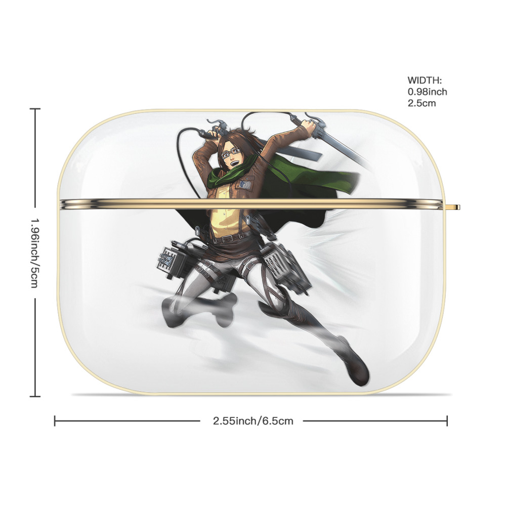 進撃の巨人 ハンジ·ゾエ Attack on Titan Hanji Zoe 【AirPods Pro用】ハードシェル保護ケース｜耐衝撃・防指紋・カラビナ付き商品仕様