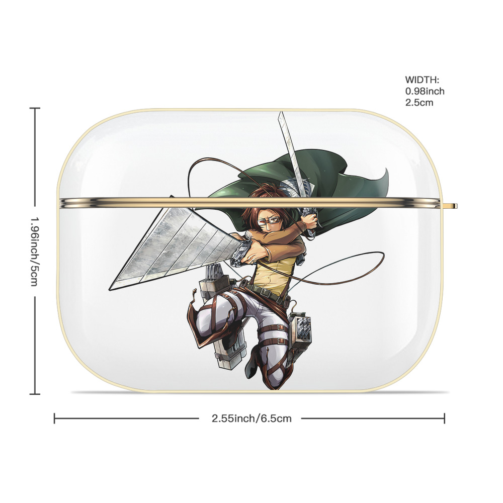 進撃の巨人 ハンジ·ゾエ Attack on Titan Hanji Zoe 【AirPods Pro用】ハードシェル保護ケース｜耐衝撃・防指紋・カラビナ付き商品仕様