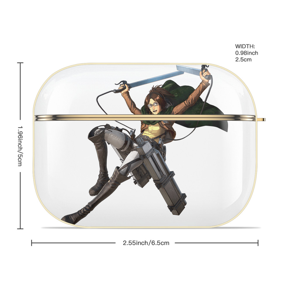 進撃の巨人 ハンジ·ゾエ Attack on Titan Hanji Zoe 【AirPods Pro用】ハードシェル保護ケース｜耐衝撃・防指紋・カラビナ付き商品仕様