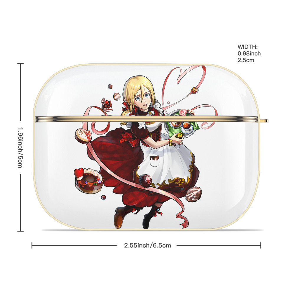 進撃の巨人 クリスタ·レンズ Attack on Titan Christa Lenz 【AirPods Pro用】ハードシェル保護ケース｜耐衝撃・防指紋・カラビナ付き商品仕様
