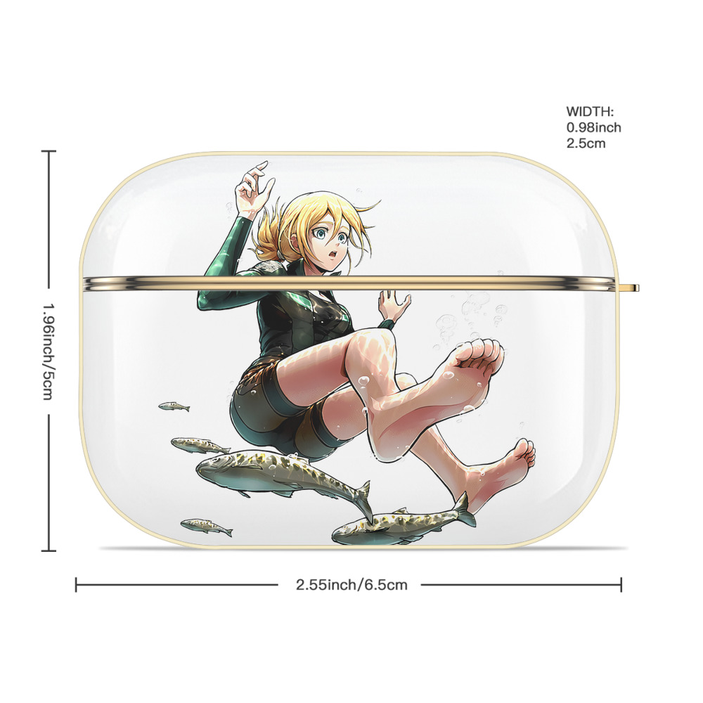 進撃の巨人 クリスタ·レンズ Attack on Titan Christa Lenz 【AirPods Pro用】ハードシェル保護ケース｜耐衝撃・防指紋・カラビナ付き商品仕様