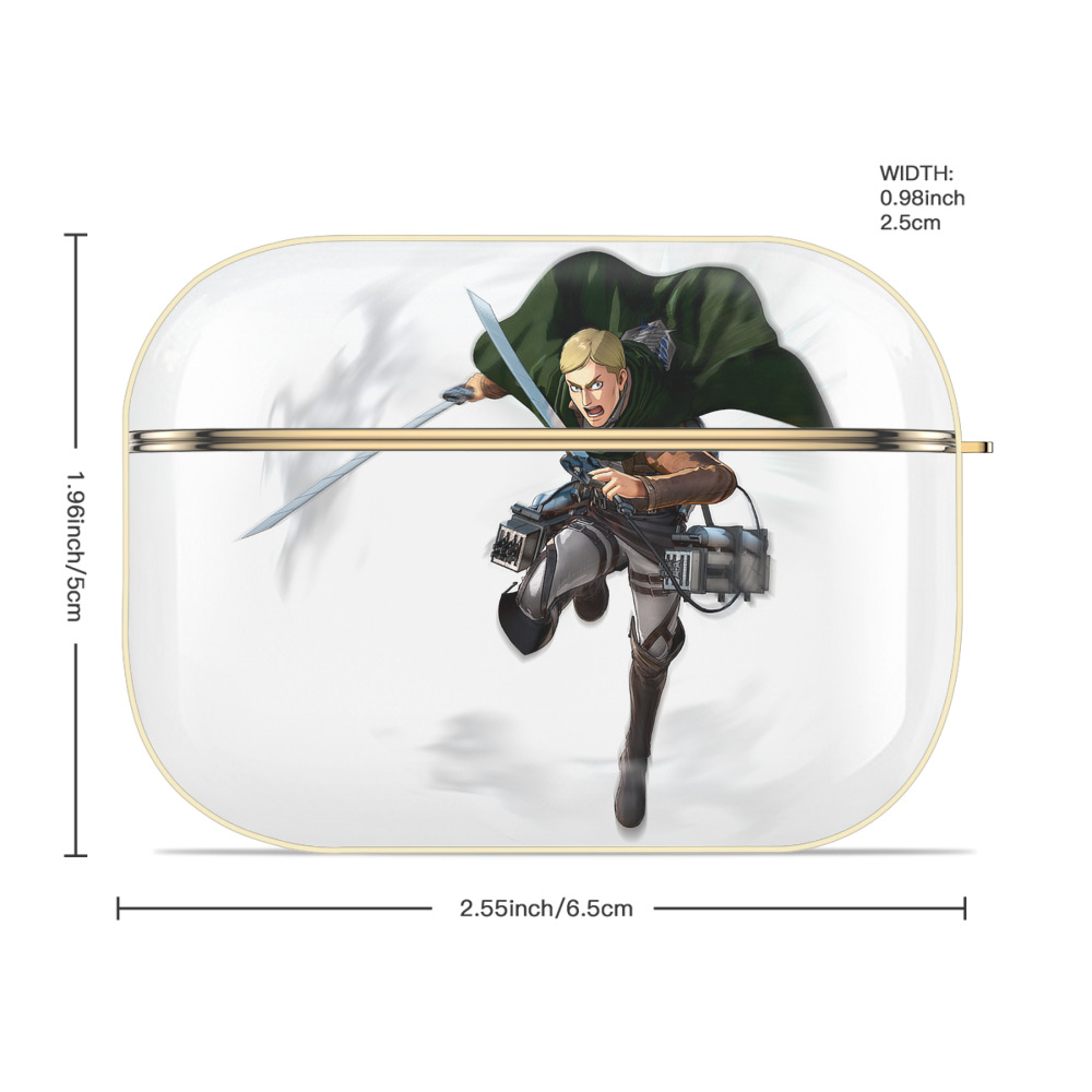 進撃の巨人 エルヴィン・スミス Attack on Titan Erwin Smith 【AirPods Pro用】ハードシェル保護ケース｜耐衝撃・防指紋・カラビナ付き商品仕様