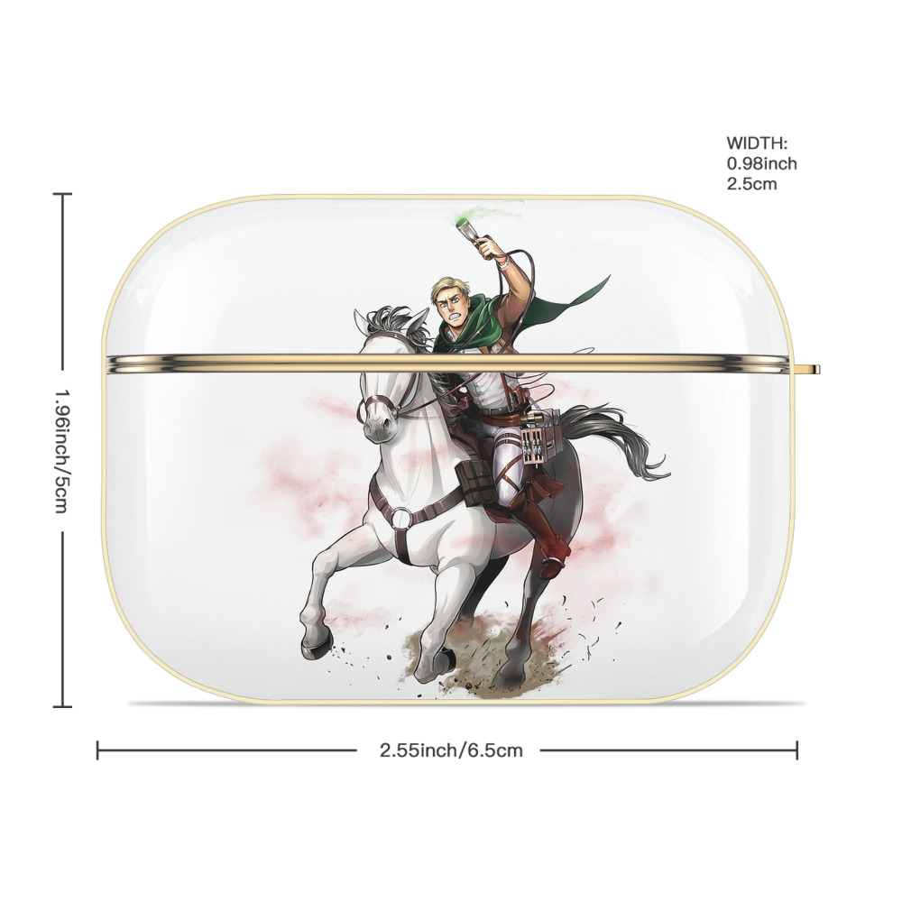 進撃の巨人 エルヴィン・スミス Attack on Titan Erwin Smith 【AirPods Pro用】ハードシェル保護ケース｜耐衝撃・防指紋・カラビナ付き商品仕様