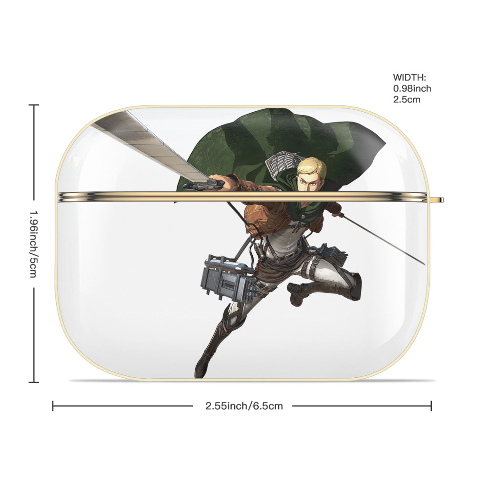 進撃の巨人 エルヴィン・スミス Attack on Titan Erwin Smith 【AirPods Pro用】ハードシェル保護ケース｜耐衝撃・防指紋・カラビナ付き商品仕様