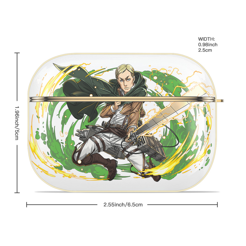 進撃の巨人 エルヴィン・スミス Attack on Titan Erwin Smith 【AirPods Pro用】ハードシェル保護ケース｜耐衝撃・防指紋・カラビナ付き商品仕様