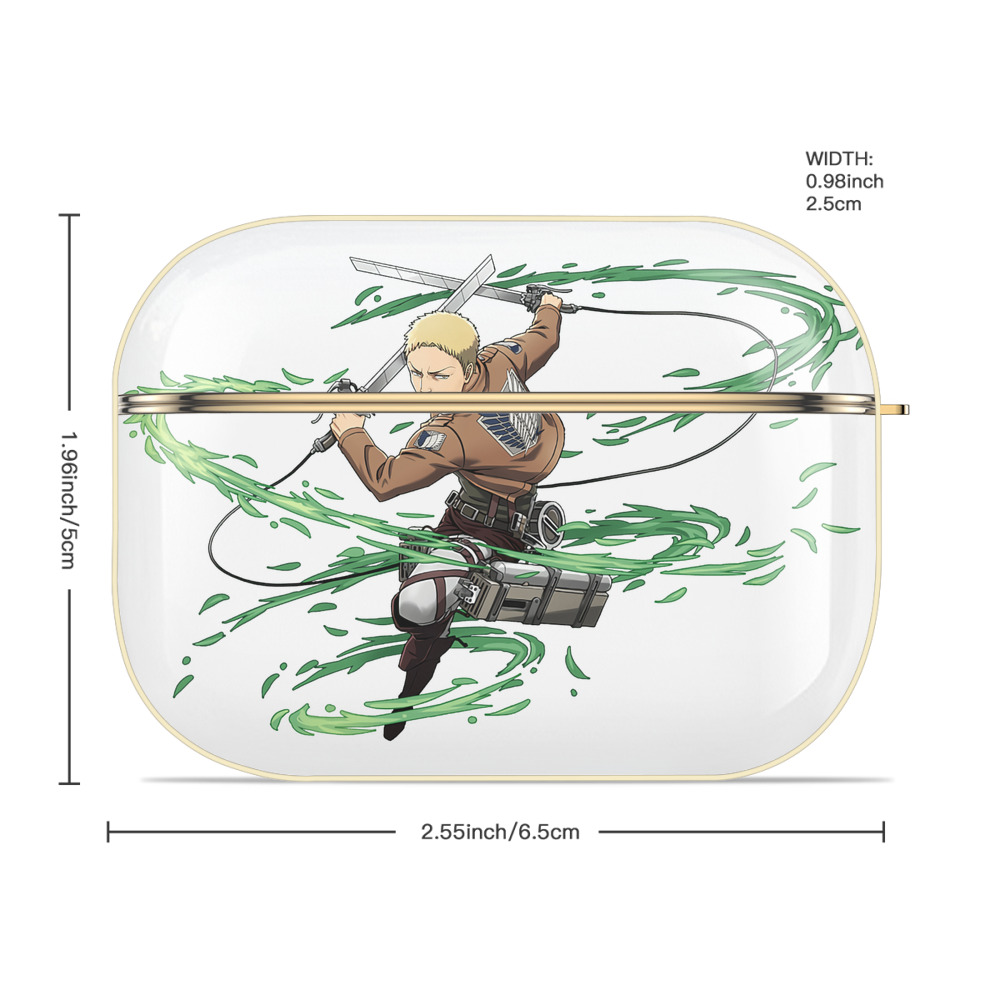 進撃の巨人 ライナー・ブラウン Attack on Titan Reiner Braun 【AirPods Pro用】ハードシェル保護ケース｜耐衝撃・防指紋・カラビナ付き商品仕様