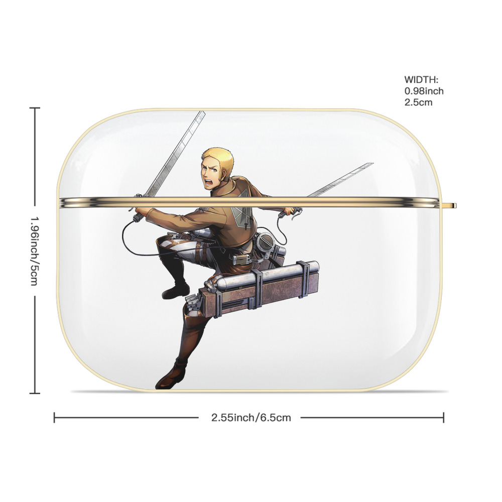進撃の巨人 ライナー・ブラウン Attack on Titan Reiner Braun 【AirPods Pro用】ハードシェル保護ケース｜耐衝撃・防指紋・カラビナ付き商品仕様