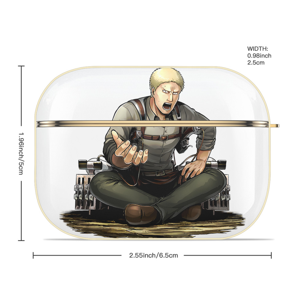 進撃の巨人 ライナー・ブラウン Attack on Titan Reiner Braun 【AirPods Pro用】ハードシェル保護ケース｜耐衝撃・防指紋・カラビナ付き商品仕様