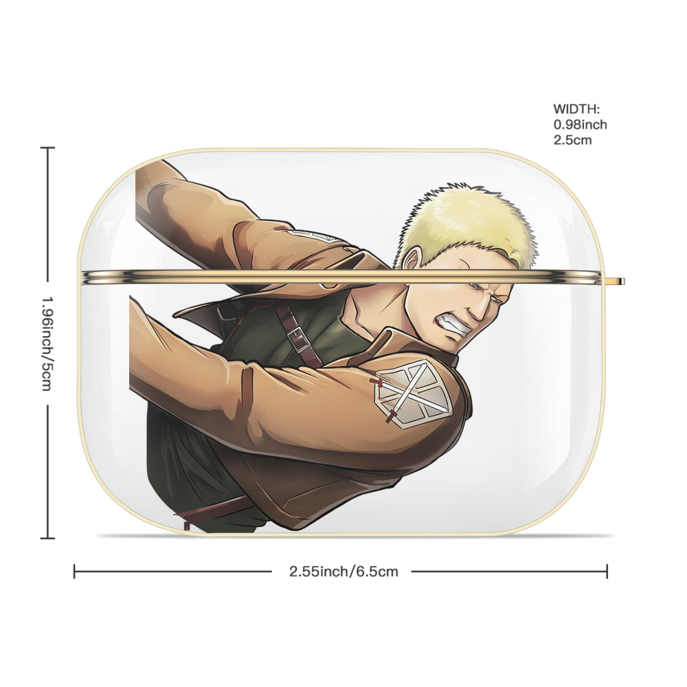 進撃の巨人 ライナー・ブラウン Attack on Titan Reiner Braun 【AirPods Pro用】ハードシェル保護ケース｜耐衝撃・防指紋・カラビナ付き商品仕様