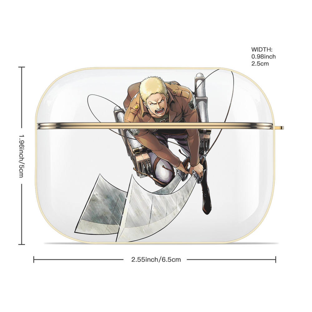 進撃の巨人 ライナー・ブラウン Attack on Titan Reiner Braun 【AirPods Pro用】ハードシェル保護ケース｜耐衝撃・防指紋・カラビナ付き商品仕様