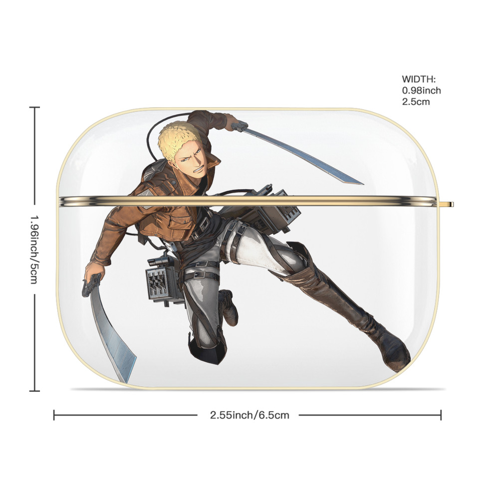 進撃の巨人 ライナー・ブラウン Attack on Titan Reiner Braun 【AirPods Pro用】ハードシェル保護ケース｜耐衝撃・防指紋・カラビナ付き商品仕様