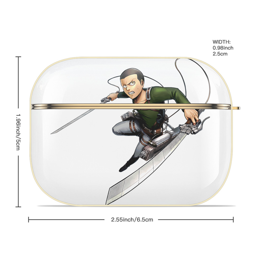 進撃の巨人 コニー·スプリンガー Attack on Titan Connie Springer 【AirPods Pro用】ハードシェル保護ケース｜耐衝撃・防指紋・カラビナ付き商品仕様