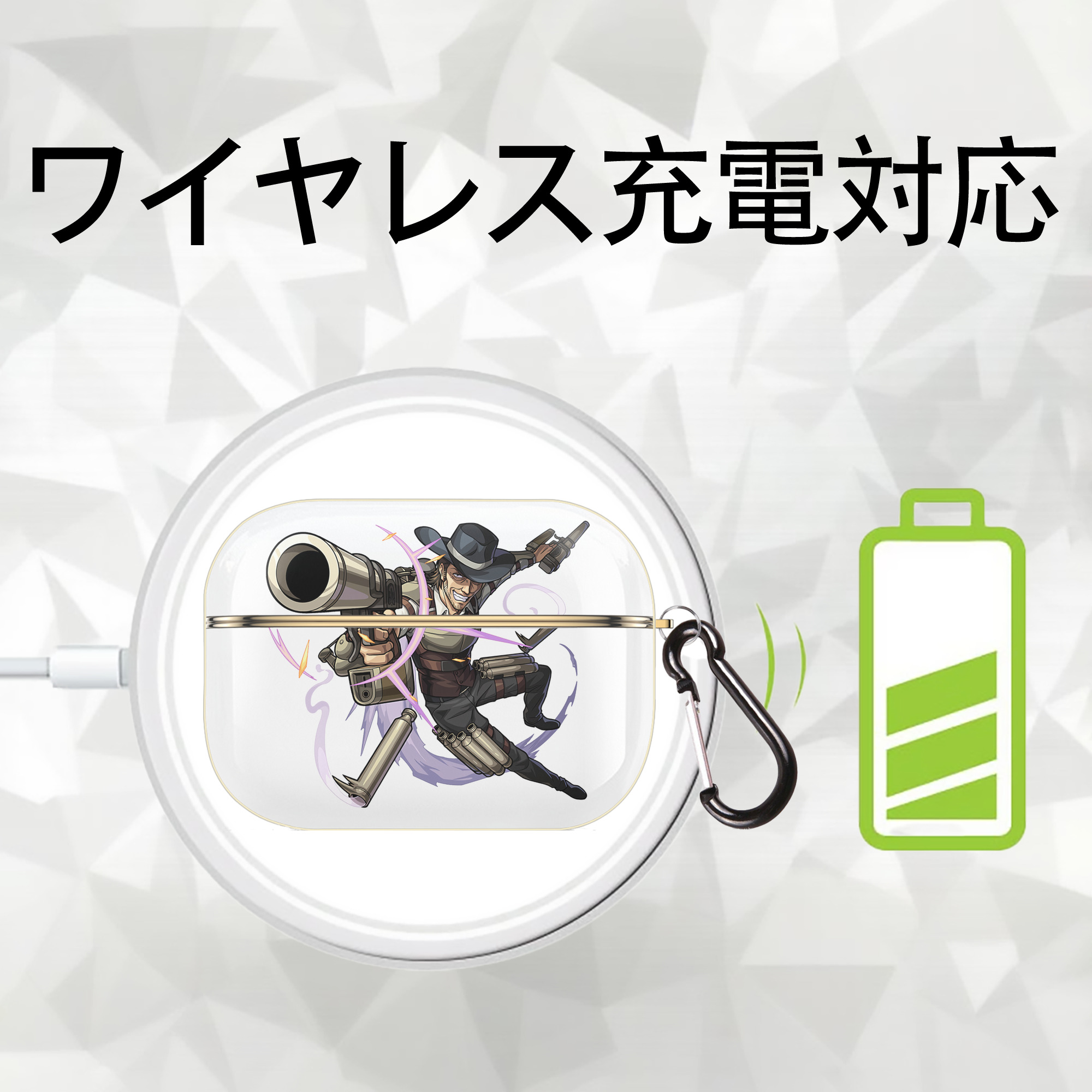 進撃の巨人 ケニー·アッカーマン Attack on Titan Kenny Ackerman 【AirPods Pro用】ハードシェル保護ケース｜耐衝撃・防指紋・カラビナ付き商品仕様