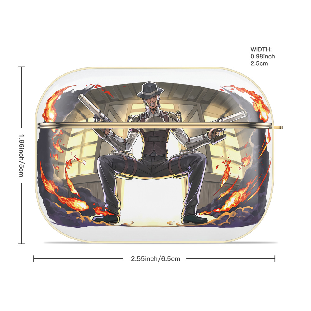 進撃の巨人 ケニー·アッカーマン Attack on Titan Kenny Ackerman 【AirPods Pro用】ハードシェル保護ケース｜耐衝撃・防指紋・カラビナ付き商品仕様